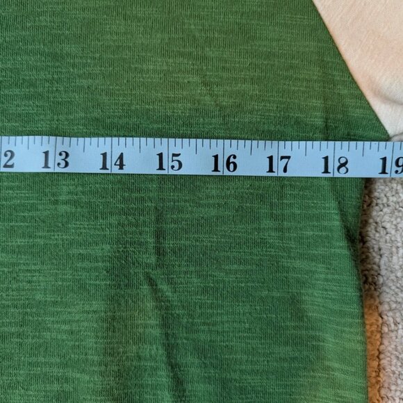 Topo Designs Womens Small Baseball Style 3/4 Sleeve T-Shirt heather green - Picture 5 of 10